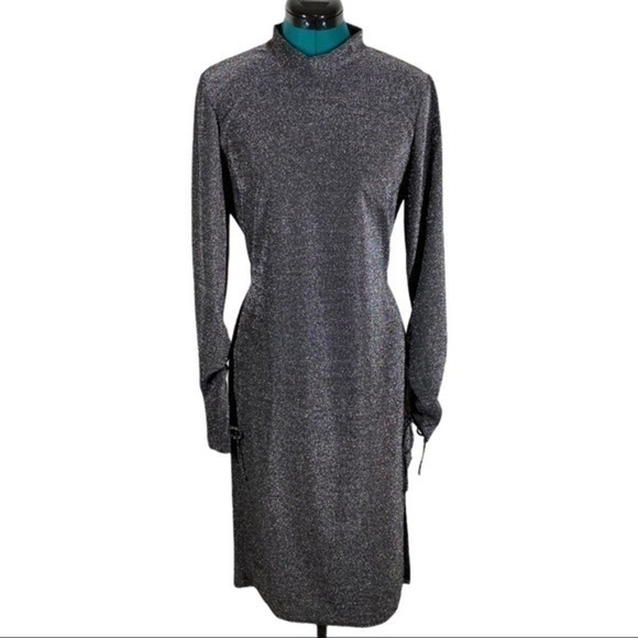 Topshop glitter open back cocktail mid dress NWOT - Picture 10 of 11